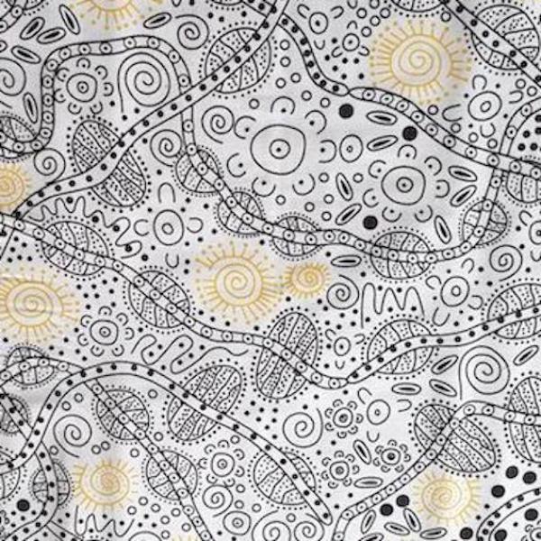 WHITE BUSH TUCKER Stoff aus Australien